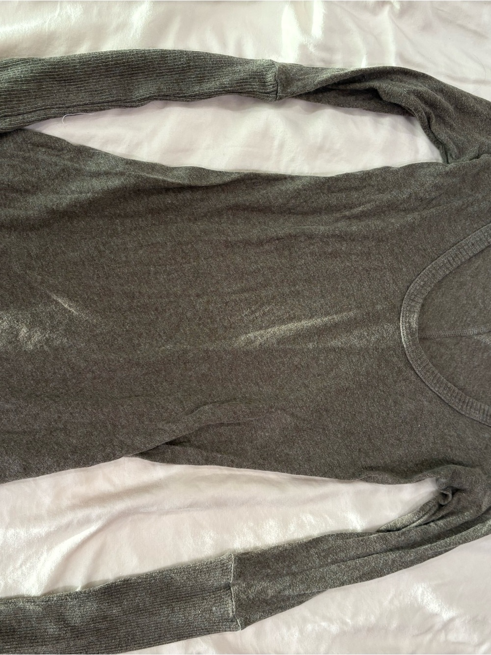 Enza Costa Women's Long Sleeve Crewneck Sweater in olive green
